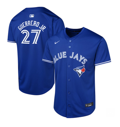 Men 2025 Toronto Blue Jays #27 Guerrero Jr blue Nike MLB Jersey 002->toronto blue jays->MLB Jersey